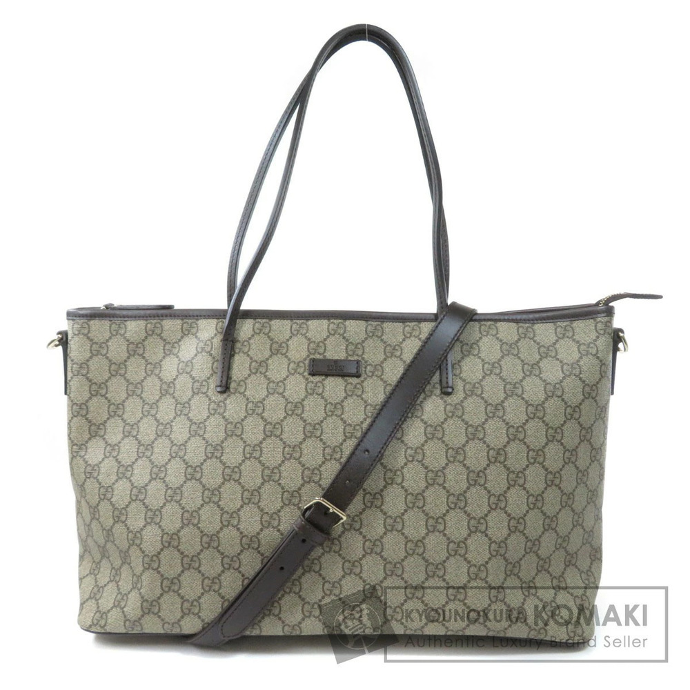 Gucci GG Supreme Beige Oro tote bag monogram canvas Brown
